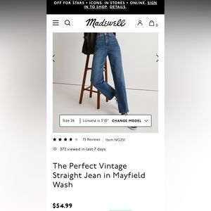 The perfect vintage straight jean in mayfield wash